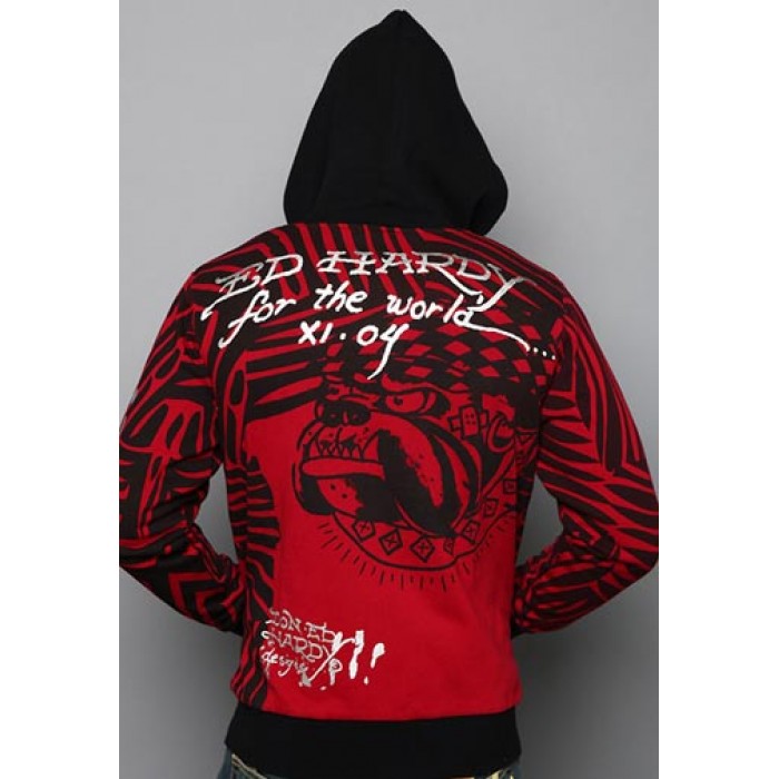 Ed Hardy Bulldog Cap Specialty Hoody