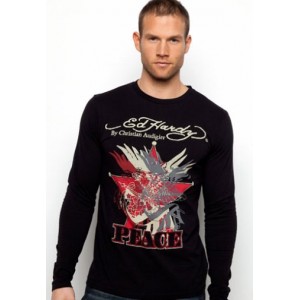 Men's Ed Hardy Flag And Eagle Basic Tee