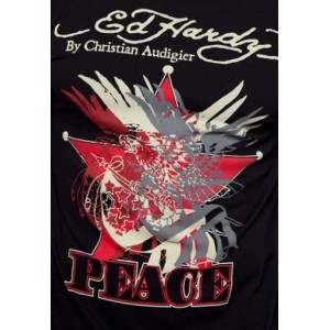 Men's Ed Hardy Flag And Eagle Basic Tee