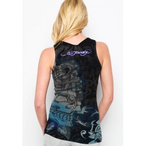 Ed Hardy Love Kills Slowly Platinum Ribbed Tank