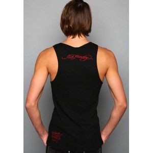 Men's Ed Hardy Panthers And Skulls Basic Tank Top