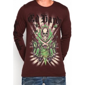 Men's Ed Hardy Two Swords Skull Snakes Multiprint Tee