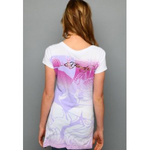 Women's Ed Hardy Love Kills Slowly Platinum Scoop Neck Tunic