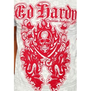 Men's Ed Hardy Two Swords Skull and Snakes Logo Tee