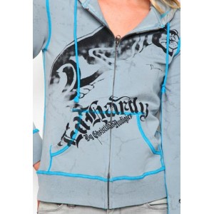 Women's Ed Hardy Sitting Panther Vintage Wash Hoody