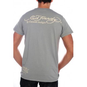 Men's Ed Hardy King Dog Basic Tee grey