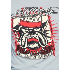 Men's Ed Hardy King Dog Basic Tee grey