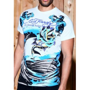 Men's Ed Hardy Shark Rose Specialty Tee