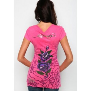 Women's Ed Hardy Dedicated To The One I Love Platinum Tunic