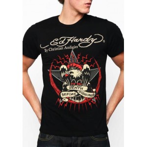 Men's Ed Hardy Death Before Dishonor Basic Tee black