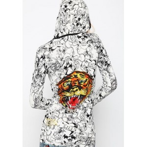 Women's Ed Hardy LKS Tiger Knitted Pullover Hoody
