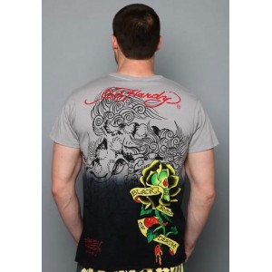 Men's Ed Hardy Pan Dragon Dip Dye Tee