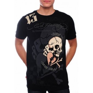 Men's Ed Hardy Skull Heart Cards Specialty Tee