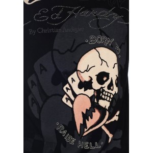Men's Ed Hardy Skull Heart Cards Specialty Tee