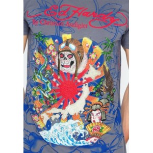 Men's Ed Hardy Kamikaze Multiprint Platinum Tee