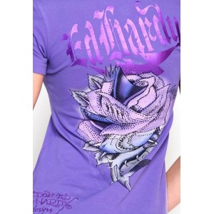 Women's Ed Hardy Shark Rose Platinum Polo