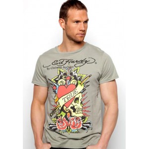 Men's Ed Hardy True Heart Basic Tee olive