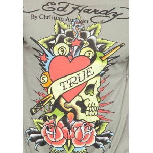 Men's Ed Hardy True Heart Basic Tee olive