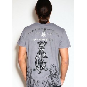 Christian Audigier Gifted Heart Platinum Tee Grey