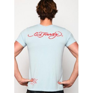 Men's Ed Hardy Death Or Glory Basic Tee blue