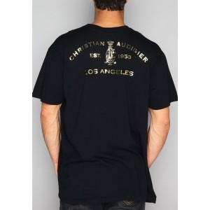 Christian Audigier Double Smoking Guns Platinum Tee Black