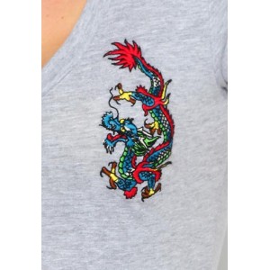 Women's Ed Hardy Dragon Core Basic Embroidered Tee