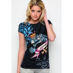 Women's Ed Hardy King Panther Specialty Tee