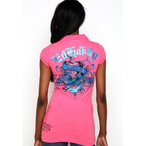 Women's Ed Hardy LKS Dedicated To The One I Love Polo