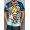 Christian Audigier V8 Speed Studded Double Sleeve Tee Blue