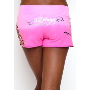 Women's Ed Hardy Rose Butterfly Specialty Shorts
