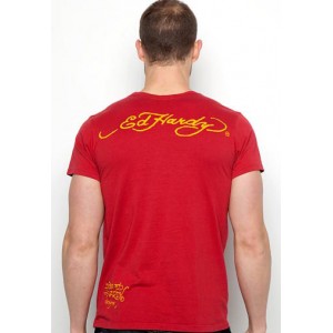 Men's Ed Hardy Love Kills Slowly Basic Tee red