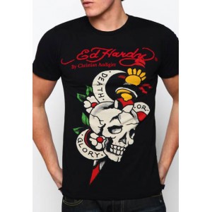 Men's Ed Hardy Death Or Glory Basic Tee balck