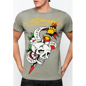 Men's Ed Hardy Death Or Glory Basic Tee olive