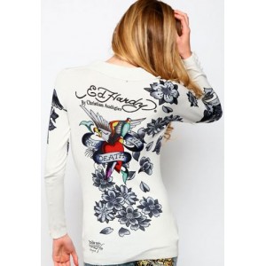 Women's Ed Hardy Little Bird Specialty Raglan Pink